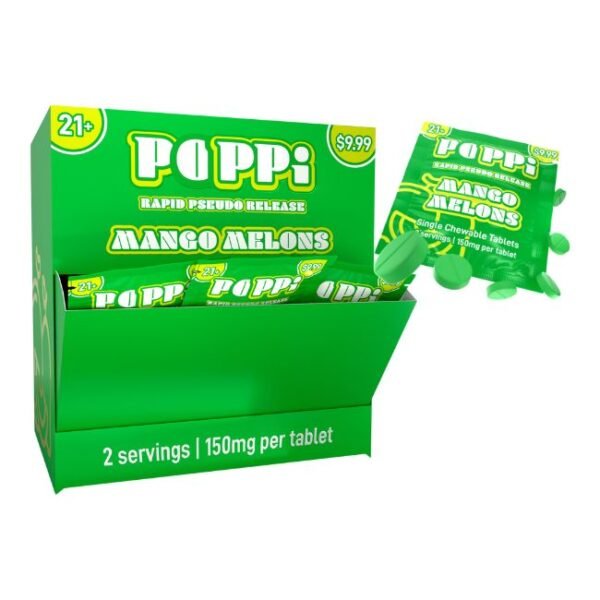 POPPI BY EXODUS PSEUDO 150MG PER TABLET 1CT/15PK (PRE PRICED $9.99)
