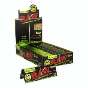 RAW BLACK 1 1/4 ORGANIC PAPER 24PK/ BOX