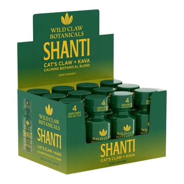 WILD CLAW SHANTI CAT'S CLAW + KAVA EXTRACTS SHOTS (60ML) 12CT/ BOX