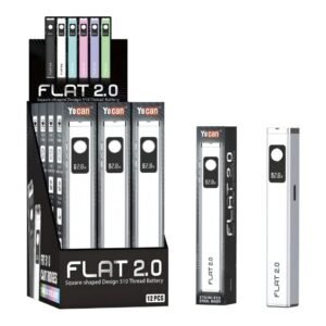 YOCAN FLAT 2.0 CARTRIDGE 650mAH VAPE BATTERY ASSORTED COLOR 12CT/ DISPLAY