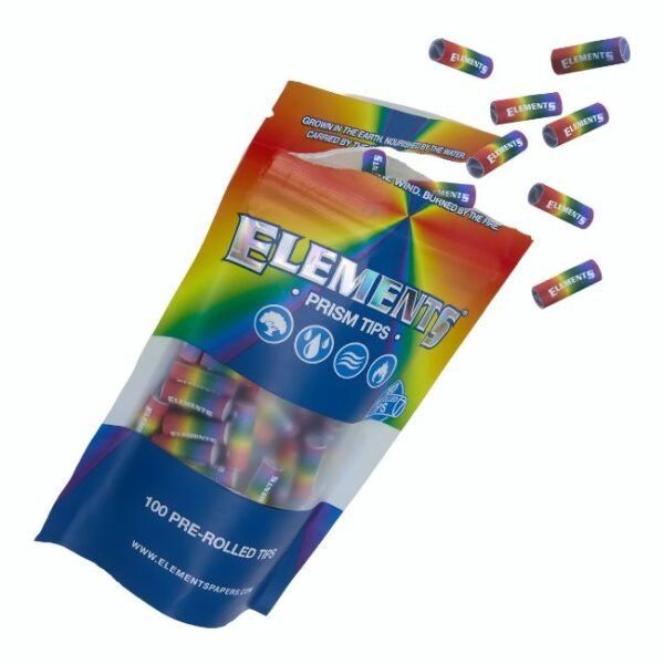 ELEMENTS PREMIUM ROLLING PRISM TIPS 100CT BAG