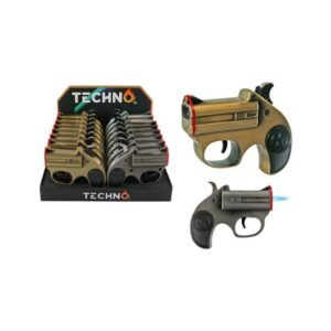 TECHNO DOUBLE DERRINGER TORCH LIGHTER 16CT DISPLAY