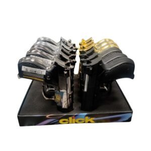 CLICK DOUBLE FLAME 9MM PISTOL TORCH LIGHTER 12CT/ DISPLAY