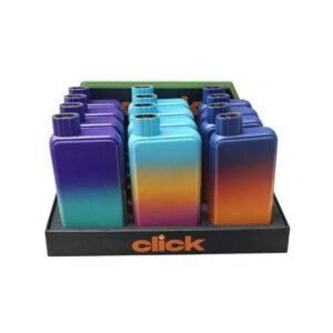 CLICK GRADIENT COLORS DOUBLE TORCH LIGHTER 12CT/ DISPLAY