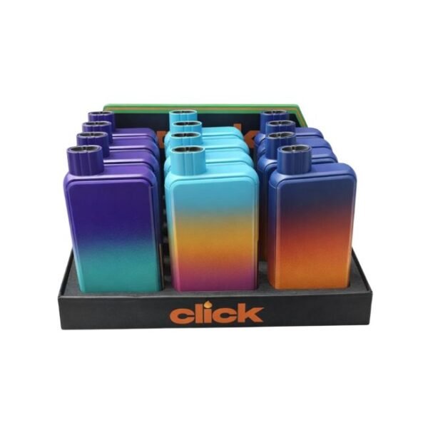 CLICK GRADIENT COLORS DOUBLE TORCH LIGHTER 12CT/ DISPLAY