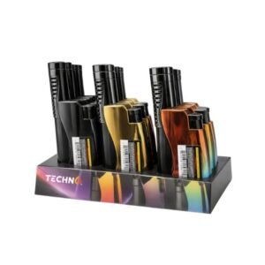 TECHNO RAINBOW COLOR TORCH LIGHTER 12CT/ DISPLAY