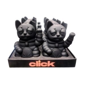 CLICK 4'' BLACK LUCKY CAT TORCH LIGHTER 6CT/ DISPLAY