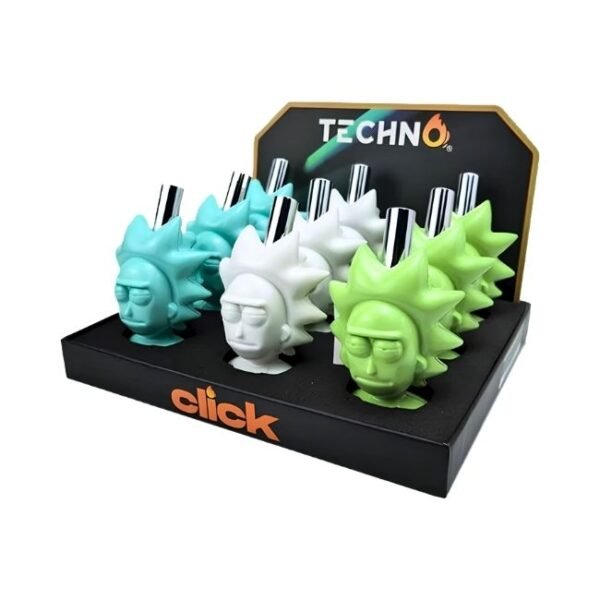TECHNO RICKY MORTY HEAD TORCH LIGHTER 9CT/ DISPLAY