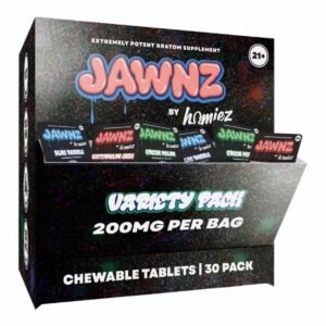 JAWNZ BY HOMIEZ KRATOM SUPPLEMENT VARIETY PACK 200MG PER TABLET 1CT/30PK