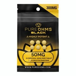 PURE OHMS BLACK 7 HYDROXYMITGRAGYNINE 50MG PER TABLET 6CT/10PK