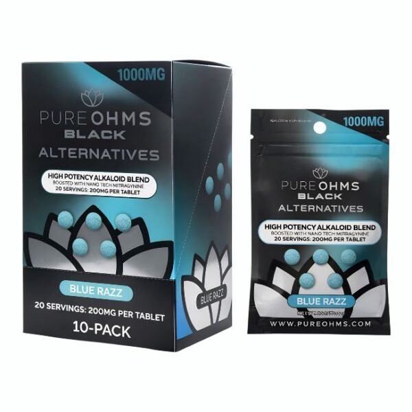 PURE OHMS BLACK ALTERNATIVES NANO TECH 200MG PER TABLET 5CT/10PK