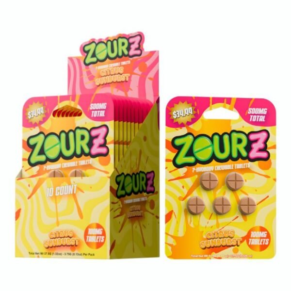 ZOUR STASH ZOURZ 7-HYDROXY 100MG PER TABLET 5CT/10PK (PRE PRICED $34.99)