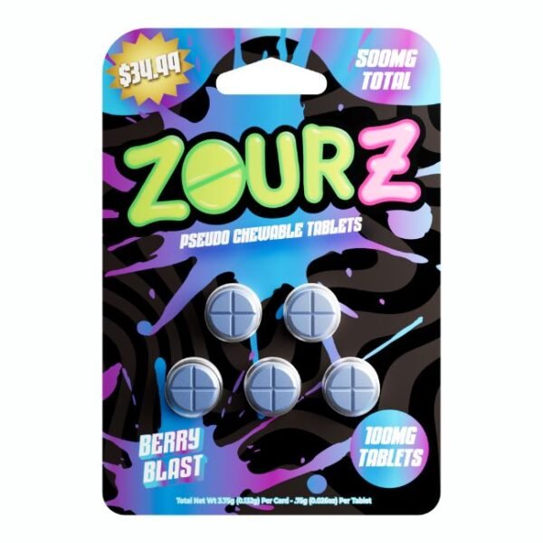 ZOUR STASH ZOURZ PSEUDO 100MG PER TABLET 5CT/10PK (PRE PRICED $34.99)
