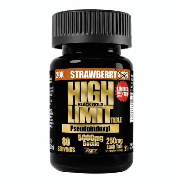 HIGH LIMIT BY 7ORZ PSEUDOINDOXYL BLACK GOLD 250MG PER TABLET 20CT/ JAR