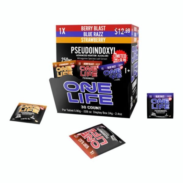 ONE LIFE BY 7ORZ PSEUDOINDOXYL ASSORTED FLAVOR 250MG PER TABLET 1CT/30PK