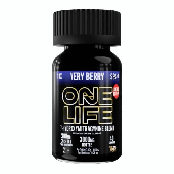 ONE LIFE BY 7ORZ 7-HYDROXY 300MG PER TABLET 10CT/ JAR