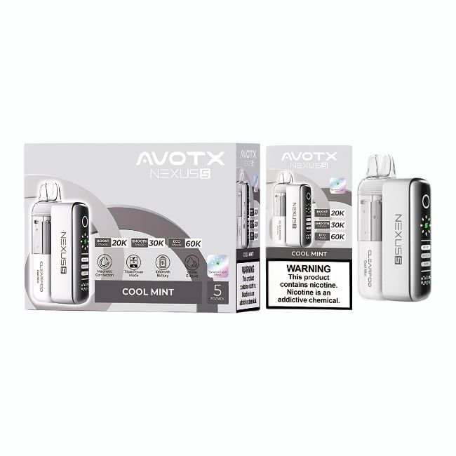 AVOTX NEXUS S 5% DISPOSABLE KIT (90ML) 35K PUFFS 5CT/ BOX AVOTX NEXUS S 5% DISPOSABLE KIT (90ML) 35K PUFFS 5CT/ BOX