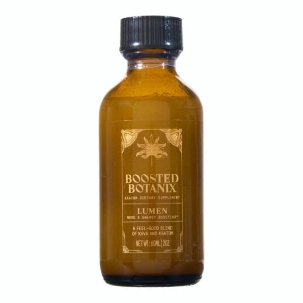 BOOSTED BOTANIX LUMEN KAVA  + KRATOM DIETRY SUPPLEMENTS TONIC 2OZ 60ML12CT/ BOX
