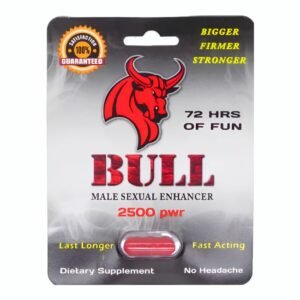 BULL 2500 PWR BIGGER FIRMER STRONGER MALE SEXUAL ENHANCER CAPSULE 24CT/ BOX