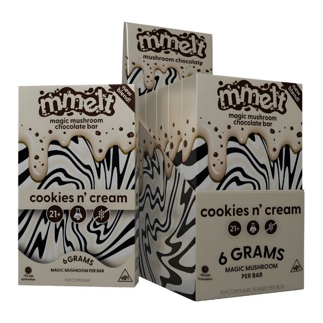CHAPOMMELTCBAR002 MMELT MAGIC MUSHROOM 6GM CHOCOLATE BAR 6CT/BOX