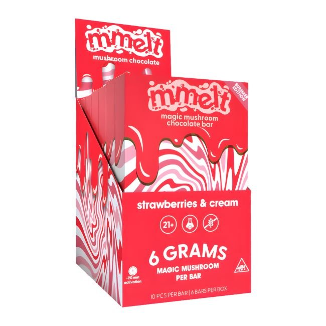 CHAPOMMELTCBAR005 MMELT MAGIC MUSHROOM 6GM CHOCOLATE BAR 6CT/BOX
