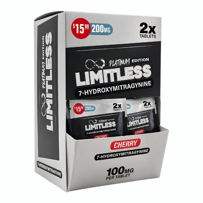 LIMITLESS 7-HYDROXY PLATINUM EDITION 100MG PER TABLET 2CT/40PK (PRE PRICED $15.99) LIMITLESS 7-HYDROXY PLATINUM EDITION 100MG PER TABLET 2CT/40PK (PRE PRICED $15.99)