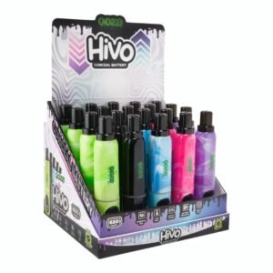 OOZE HIVO 650mAH CONCEAL BATTERY ASSORTED COLORS 20CT/ DISPLAY