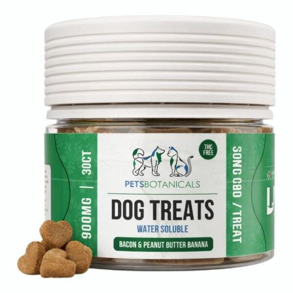 PET'S BOTANICALS CBD THC FREE DOG TREATS 900MG 30CT/ JAR
