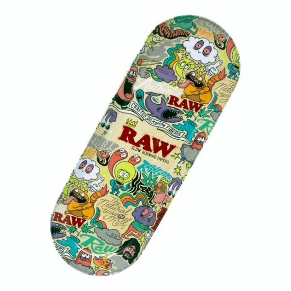 RAW SKATE DECK CHRIS P COLLAGE ART TRAY