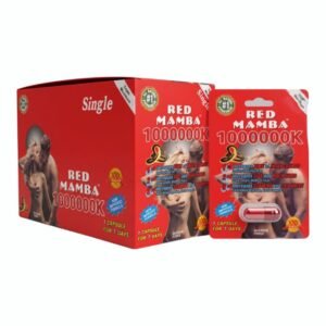 RED MAMBA 1000000K TIME + SIZE + STAMINA SEXUAL ENHANCEMENT CAPSULE 24CT/ BOX