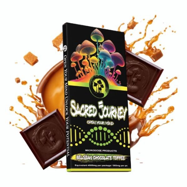 SACRED JOURNEY MUSHROOM MICRO DOSE 4500MG CHOCOLATE BAR 6CT/ BOX