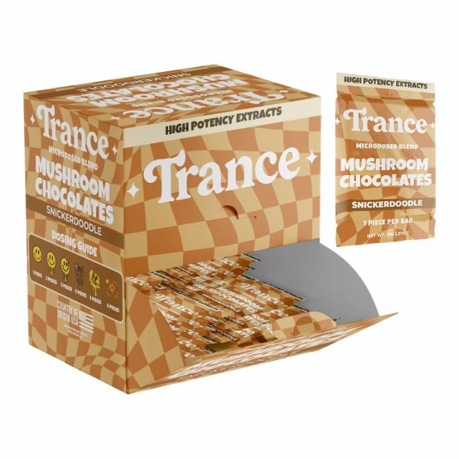 TRANCE MICRODOSED BLEND MUSHROOM CHOCOLATES 1CT/ 50PK DISPLAY TRANCE MICRODOSED BLEND MUSHROOM CHOCOLATES 1CT/ 50PK DISPLAY