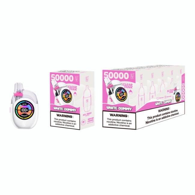 UT BY FLUM CLEAR TANK 5% DISPOSABLE (90ML) 50K PUFFS 5CT/ BOX UT BY FLUM CLEAR TANK 5% DISPOSABLE (90ML) 50K PUFFS 5CT/ BOX