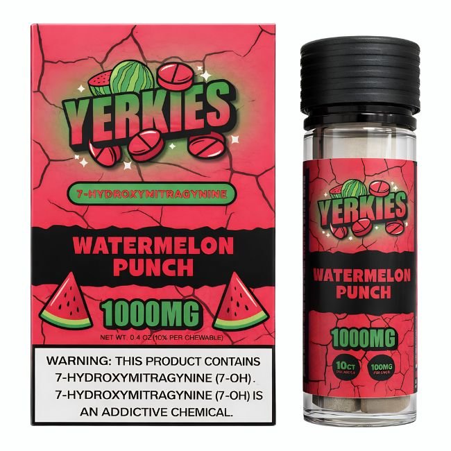YERKIES 7-HYDROXY 100MG PER TABLET 10CT JAR 5PK/BOX YERKIES 7-HYDROXY 100MG PER TABLET 10CT JAR 5PK/BOX