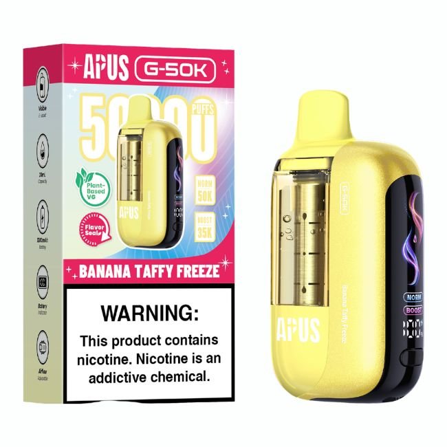 APUS G-50K 5% DISPOSABLE (100ML) 50K PUFFS 5CT/ BOX APUS G-50K 5% DISPOSABLE (100ML) 50K PUFFS 5CT/ BOX
