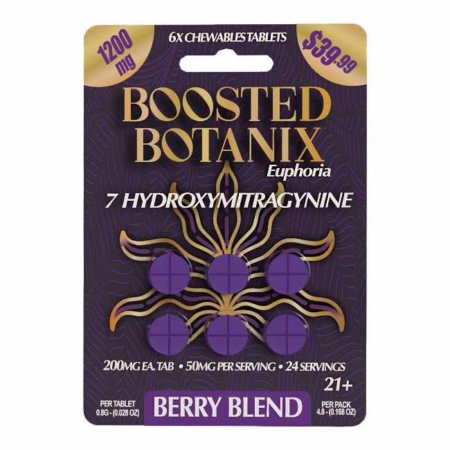 BOOSTED BOTANIX EUPHORIA 7-HYDROXY 200MG PER TABLET 6CT/10PK (PRE PRICED $39.99) BOOSTED BOTANIX EUPHORIA 7-HYDROXY 200MG PER TABLET 6CT/10PK (PRE PRICED $39.99)