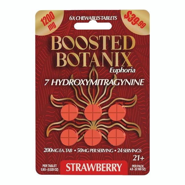 BOOSTED BOTANIX EUPHORIA 7-HYDROXY 200MG PER TABLET 6CT/10PK (PRE PRICED $39.99) BOOSTED BOTANIX EUPHORIA 7-HYDROXY 200MG PER TABLET 6CT/10PK (PRE PRICED $39.99)