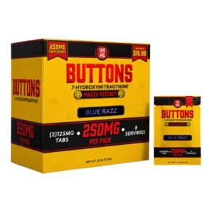 BUTTONS 7-HYDROXY MAXX POTENCY 125MG PER TABLET 2CT/20PK (PRE PRICED $16.99)