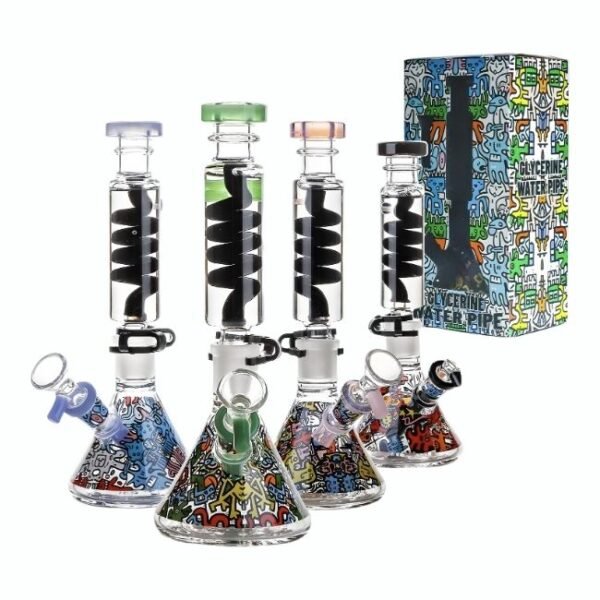 10''GLYCERINE FANCY BEAKER WATER PIPE