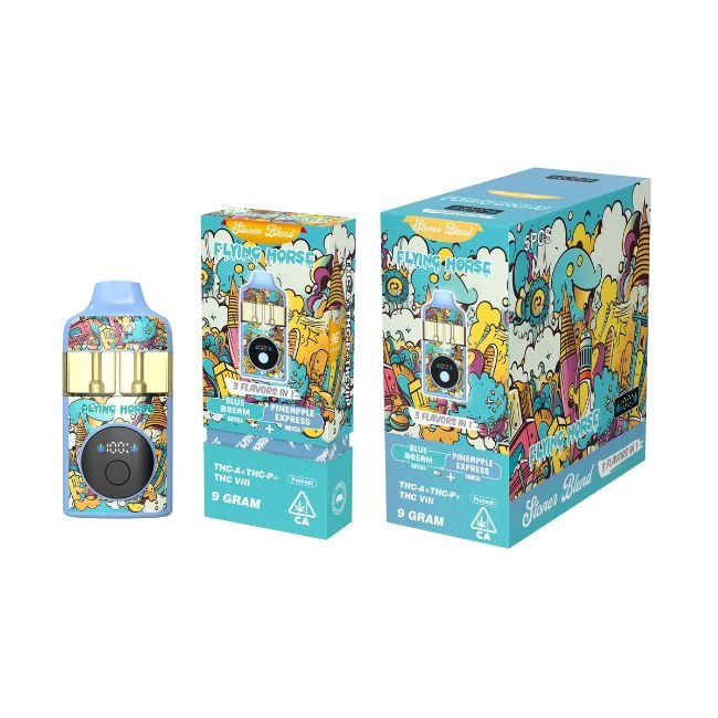 FHSB9GMDIS_222 FLYING HORSE STONER BLEND THC IX + THCP+THC VIII 3 IN 1 FLAVOR 9GM DISPO 5CT/ BOX