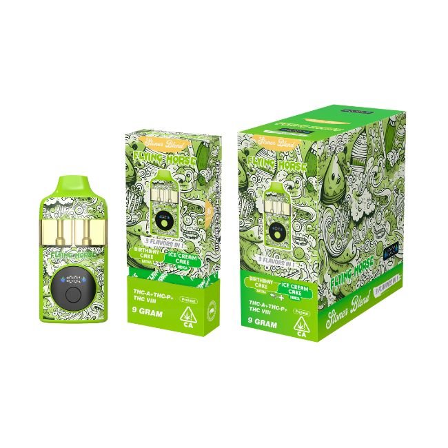 FHSB9GMDIS_444 FLYING HORSE STONER BLEND THC IX + THCP+THC VIII 3 IN 1 FLAVOR 9GM DISPO 5CT/ BOX