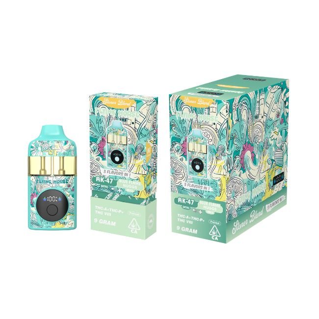 FHSB9GMDIS_555 FLYING HORSE STONER BLEND THC IX + THCP+THC VIII 3 IN 1 FLAVOR 9GM DISPO 5CT/ BOX