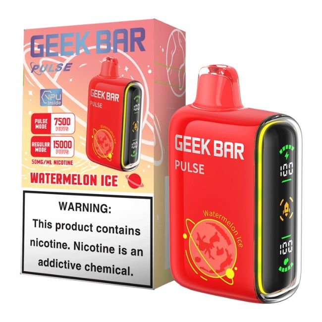 GEEKB15KDITC002 GEEK BAR PULSE 5% DISPOSABLE (80ML) 15K PUFFS (TEXAS COMPLIANT) 5CT/ BOX