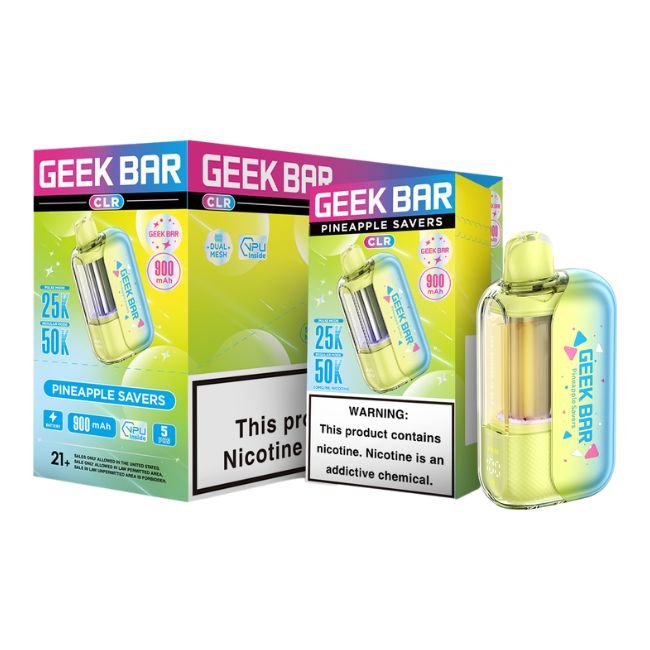 GEEKBARCLR50KD04 GEEK BAR CLR 5% DISPOSABLE (85ML) 50K PUFFS 5CT/ BOX