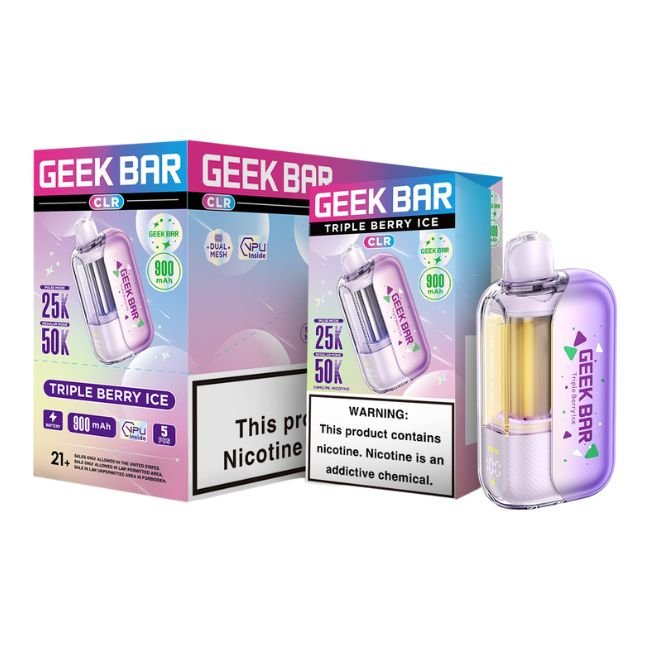 GEEKBARCLR50KD07 GEEK BAR CLR 5% DISPOSABLE (85ML) 50K PUFFS 5CT/ BOX