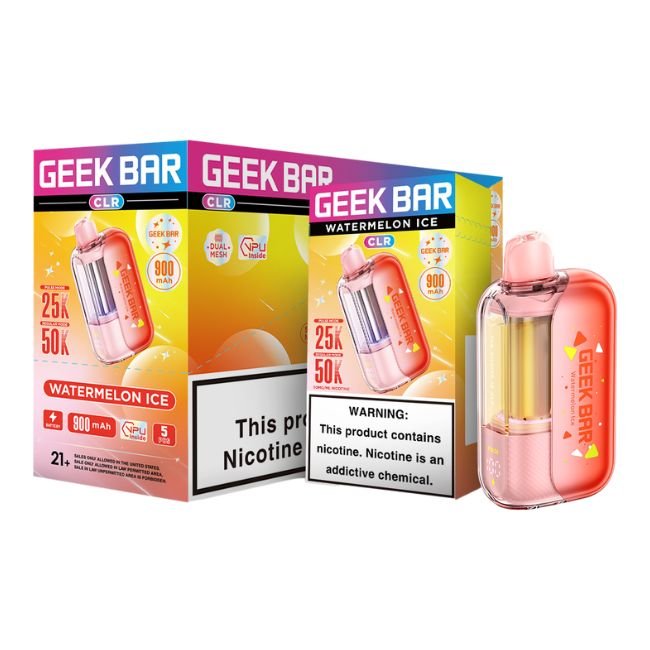 GEEKBARCLR50KD08 GEEK BAR CLR 5% DISPOSABLE (85ML) 50K PUFFS 5CT/ BOX
