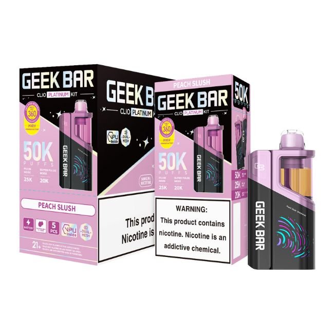 GEEKBARCP50KDI06 GEEK BAR CLIO PLATINUM 5% DISPOSABLE KIT (80ML) 50K PUFFS 5CT/ BOX