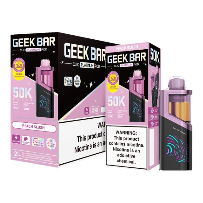 GEEKBARCP50KPD05 GEEK BAR CLIO PLATINUM 5% DISPOSABLE POD (80ML) 50K PUFFS 5CT/ BOX