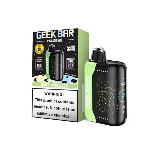 GEEKBARPULSEXD6 GEEK BAR PULSE X 5% DISPOSABLE (90ML) 25K & PULSE. MODE - 15K PUFFS 5CT/ BOX