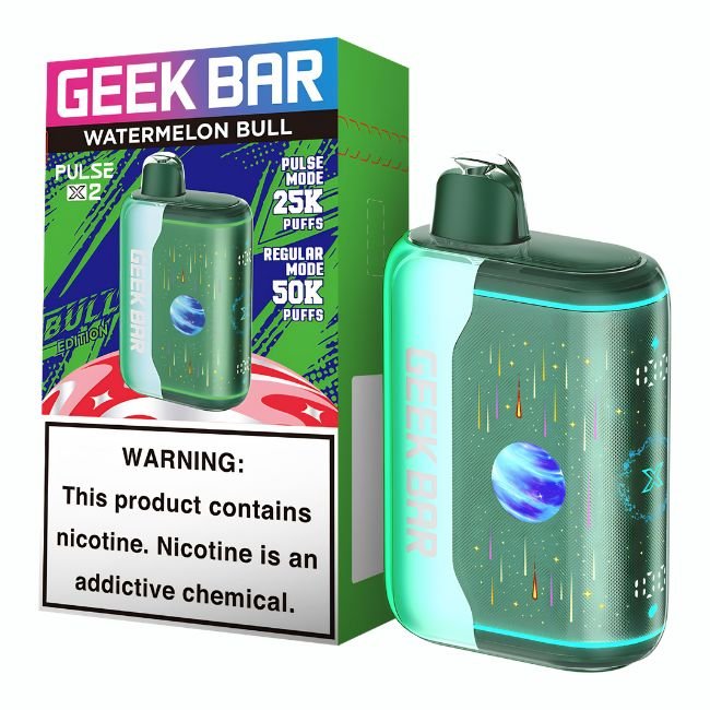 GEEK BAR PULSE X2 BULL EDITION 5% DISPOSABLE (90ML) 50K PUFFS 5CT/ BOX GEEK BAR PULSE X2 BULL EDITION 5% DISPOSABLE (90ML) 50K PUFFS 5CT/ BOX